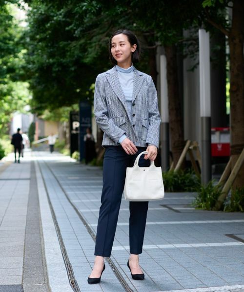 CARA O CRUZ / キャラ・オ・クルス テーラードジャケット | 【大人の定番】のびのびジャージのチェックのテーラードジャケット【MANTECO】 | 詳細4