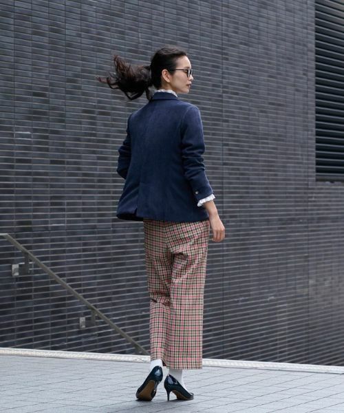 CARA O CRUZ / キャラ・オ・クルス その他パンツ | 【お出かけ服】後ろウエストゴム のびのびチェックのクロップドパンツ【MIROGLIO LANA】 | 詳細12