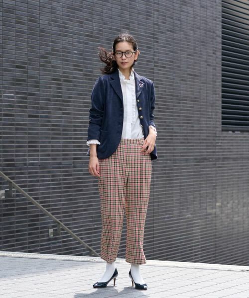 CARA O CRUZ / キャラ・オ・クルス その他パンツ | 【お出かけ服】後ろウエストゴム のびのびチェックのクロップドパンツ【MIROGLIO LANA】 | 詳細14