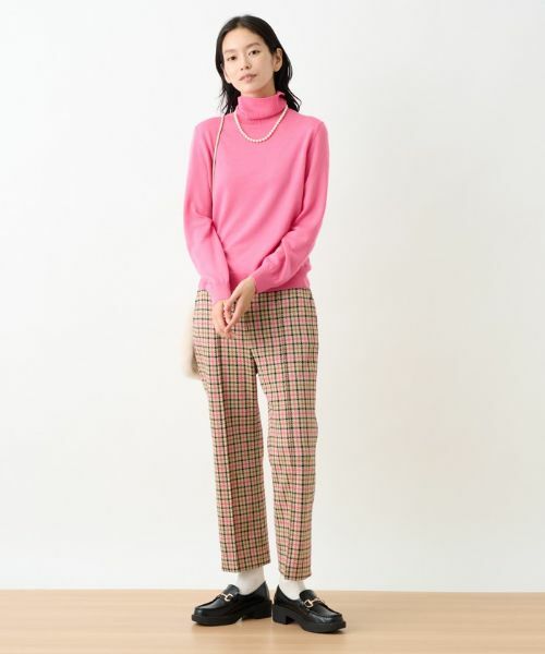 CARA O CRUZ / キャラ・オ・クルス その他パンツ | 【お出かけ服】後ろウエストゴム のびのびチェックのクロップドパンツ【MIROGLIO LANA】 | 詳細16