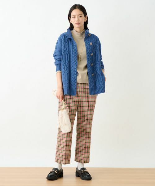 CARA O CRUZ / キャラ・オ・クルス その他パンツ | 【お出かけ服】後ろウエストゴム のびのびチェックのクロップドパンツ【MIROGLIO LANA】 | 詳細18