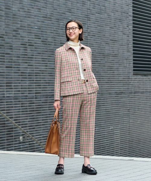 CARA O CRUZ / キャラ・オ・クルス その他パンツ | 【お出かけ服】後ろウエストゴム のびのびチェックのクロップドパンツ【MIROGLIO LANA】 | 詳細22