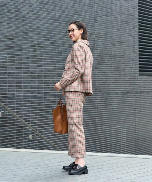 CARA O CRUZ / キャラ・オ・クルス その他パンツ | 【お出かけ服】後ろウエストゴム のびのびチェックのクロップドパンツ【MIROGLIO LANA】 | 詳細23