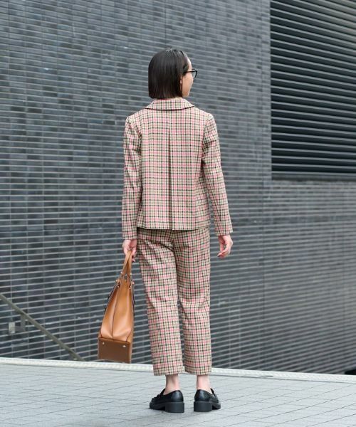 CARA O CRUZ / キャラ・オ・クルス その他パンツ | 【お出かけ服】後ろウエストゴム のびのびチェックのクロップドパンツ【MIROGLIO LANA】 | 詳細24