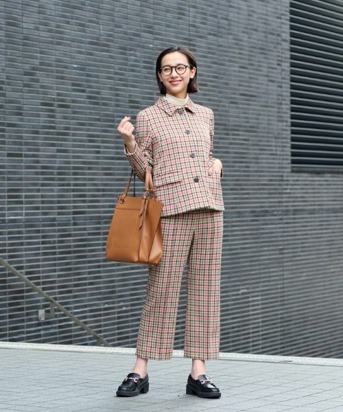 CARA O CRUZ / キャラ・オ・クルス その他パンツ | 【お出かけ服】後ろウエストゴム のびのびチェックのクロップドパンツ【MIROGLIO LANA】 | 詳細26