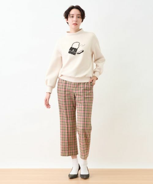 CARA O CRUZ / キャラ・オ・クルス その他パンツ | 【お出かけ服】後ろウエストゴム のびのびチェックのクロップドパンツ【MIROGLIO LANA】 | 詳細28