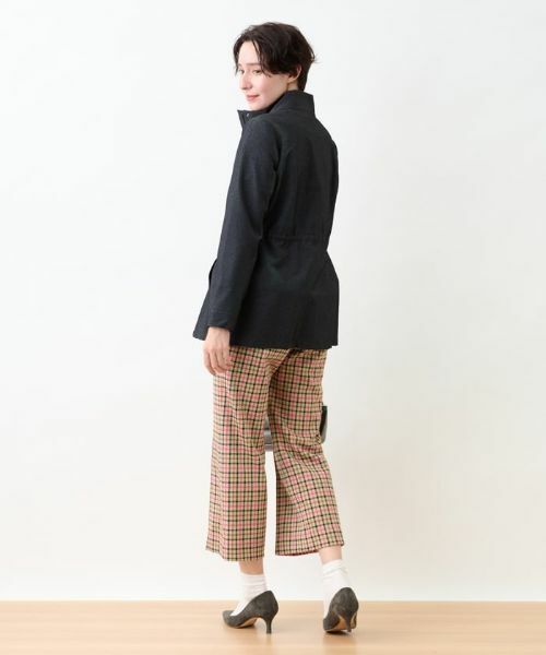 CARA O CRUZ / キャラ・オ・クルス その他パンツ | 【お出かけ服】後ろウエストゴム のびのびチェックのクロップドパンツ【MIROGLIO LANA】 | 詳細29