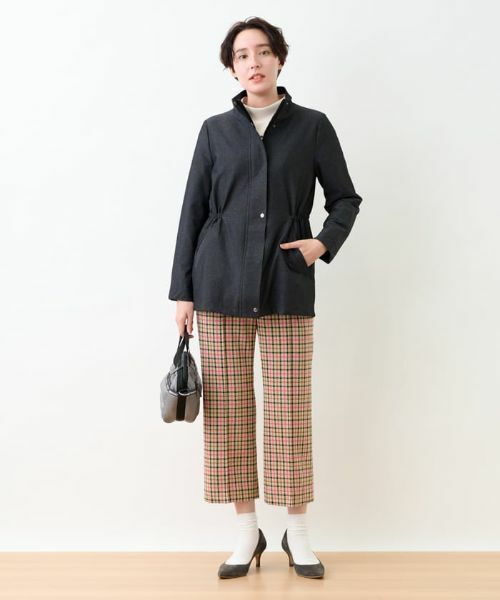 CARA O CRUZ / キャラ・オ・クルス その他パンツ | 【お出かけ服】後ろウエストゴム のびのびチェックのクロップドパンツ【MIROGLIO LANA】 | 詳細30