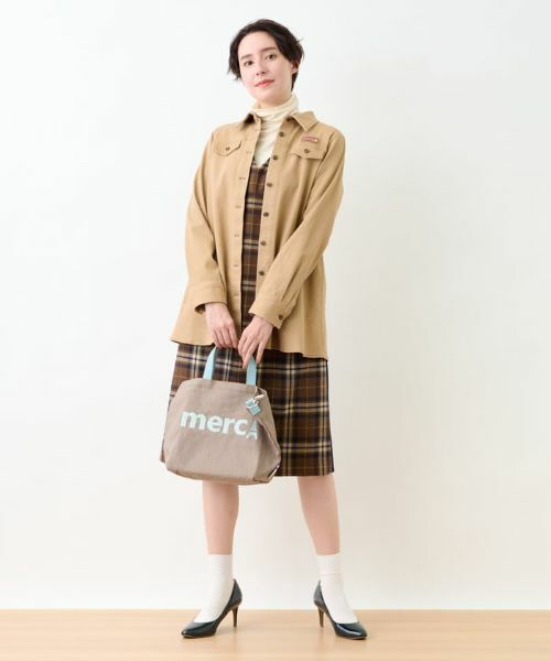 CARA O CRUZ / キャラ・オ・クルス ロング・マキシ丈ワンピース | チェックと無地のジャンパースカート【MANNELLI】 | 詳細20