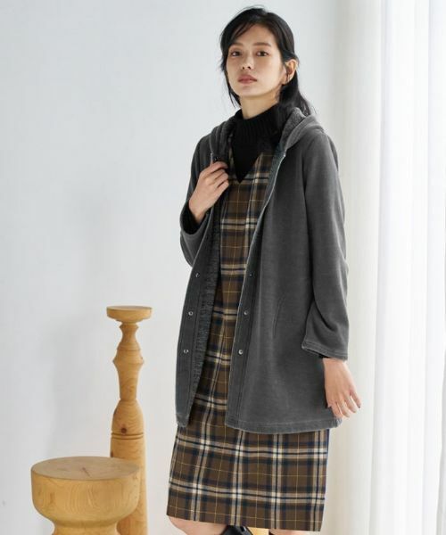 CARA O CRUZ / キャラ・オ・クルス ロング・マキシ丈ワンピース | チェックと無地のジャンパースカート【MANNELLI】 | 詳細8