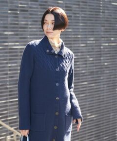 CARA O CRUZ / キャラ・オ・クルス カーディガン・ボレロ | ケーブル編み衿付きカーディガン