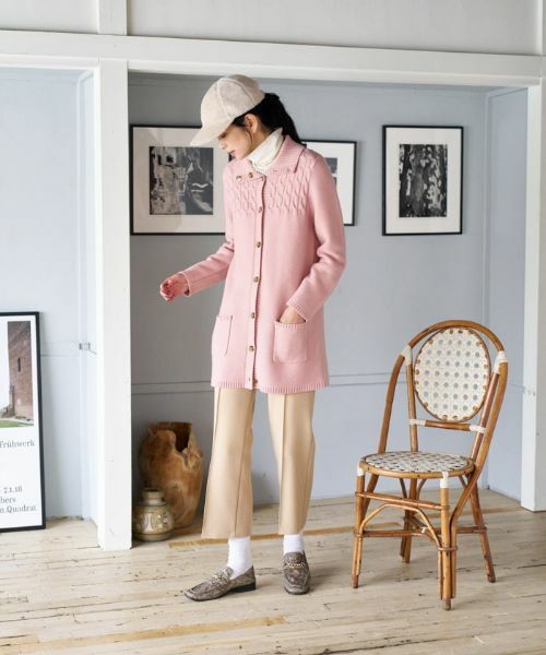 CARA O CRUZ / キャラ・オ・クルス カーディガン・ボレロ | ケーブル編み衿付きカーディガン | 詳細15