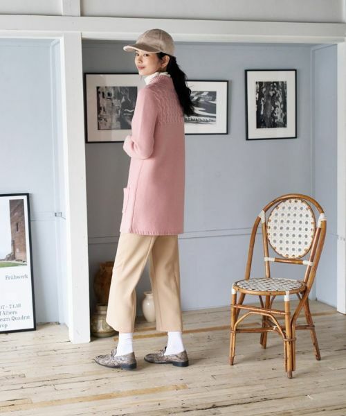 CARA O CRUZ / キャラ・オ・クルス カーディガン・ボレロ | ケーブル編み衿付きカーディガン | 詳細18