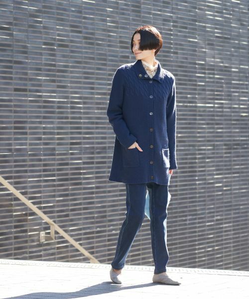 CARA O CRUZ / キャラ・オ・クルス カーディガン・ボレロ | ケーブル編み衿付きカーディガン | 詳細6