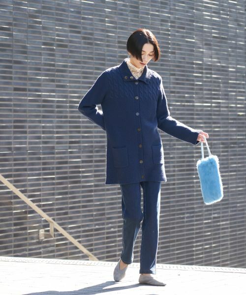 CARA O CRUZ / キャラ・オ・クルス カーディガン・ボレロ | ケーブル編み衿付きカーディガン | 詳細7