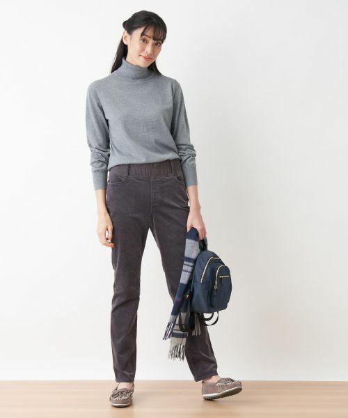 CARA O CRUZ / キャラ・オ・クルス デニムパンツ | 【楽ちん】洗える ウエストリブ コーデュロイのイージーパンツ | 詳細20