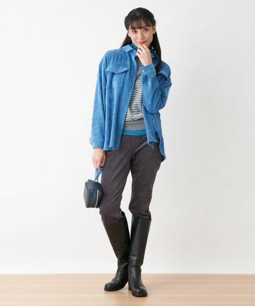 CARA O CRUZ / キャラ・オ・クルス デニムパンツ | 【楽ちん】洗える ウエストリブ コーデュロイのイージーパンツ | 詳細23