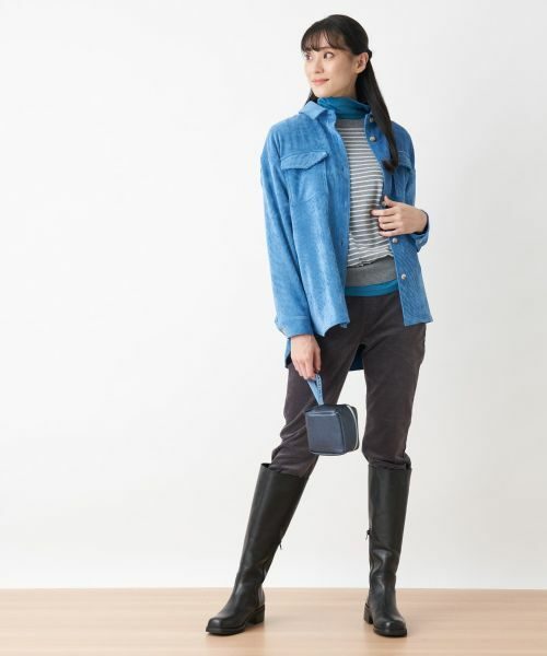 CARA O CRUZ / キャラ・オ・クルス デニムパンツ | 【楽ちん】洗える ウエストリブ コーデュロイのイージーパンツ | 詳細24