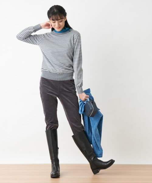 CARA O CRUZ / キャラ・オ・クルス デニムパンツ | 【楽ちん】洗える ウエストリブ コーデュロイのイージーパンツ | 詳細25