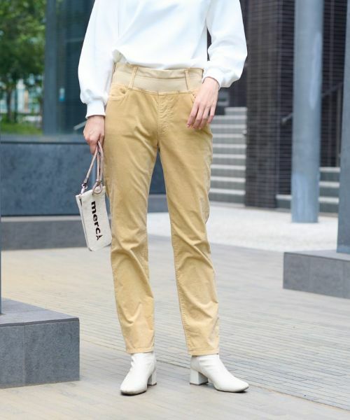 CARA O CRUZ / キャラ・オ・クルス デニムパンツ | 【楽ちん】洗える ウエストリブ コーデュロイのイージーパンツ | 詳細29