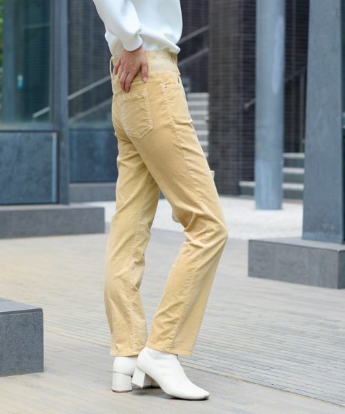 CARA O CRUZ / キャラ・オ・クルス デニムパンツ | 【楽ちん】洗える ウエストリブ コーデュロイのイージーパンツ | 詳細30