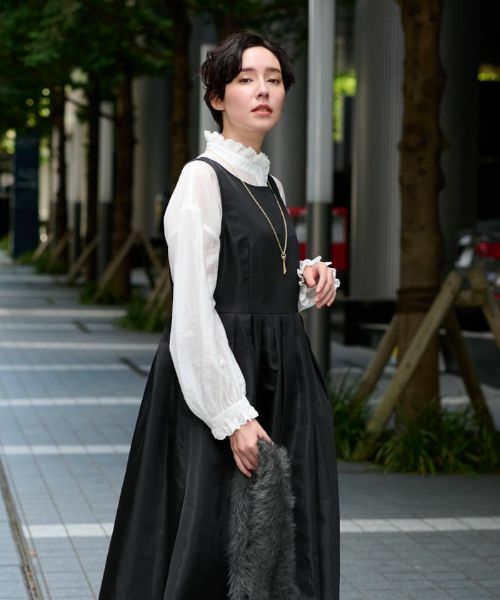 CARA O CRUZ / キャラ・オ・クルス ドレス | 【セレモニー】洗える ハイウエスト切替ワンピース | 詳細14