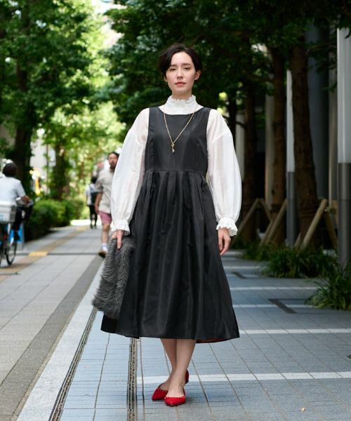 CARA O CRUZ / キャラ・オ・クルス ドレス | 【セレモニー】洗える ハイウエスト切替ワンピース | 詳細16