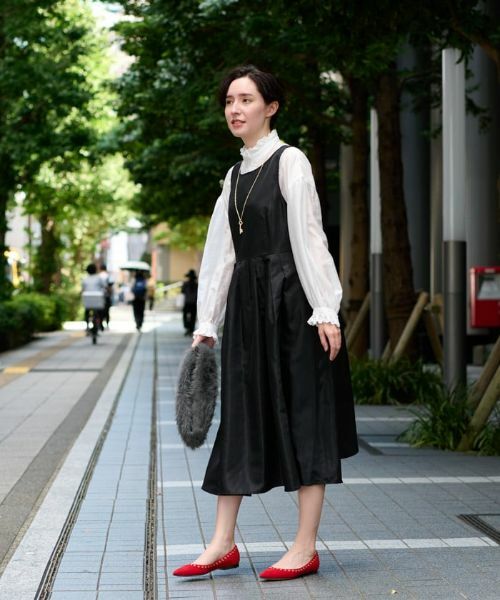 CARA O CRUZ / キャラ・オ・クルス ドレス | 【セレモニー】洗える ハイウエスト切替ワンピース | 詳細18