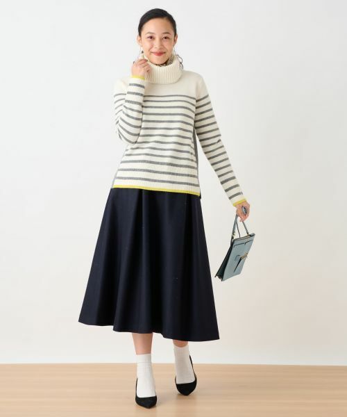 CARA O CRUZ / キャラ・オ・クルス ミニ・ひざ丈スカート | タックフレアスカート | 詳細10