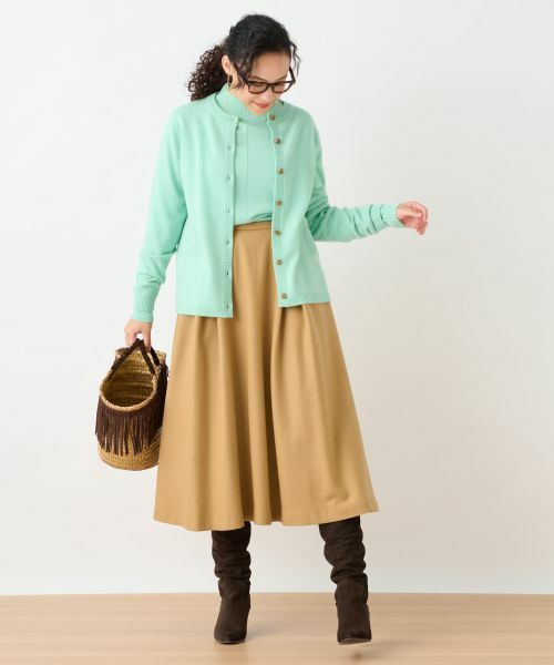 CARA O CRUZ / キャラ・オ・クルス ミニ・ひざ丈スカート | タックフレアスカート | 詳細18