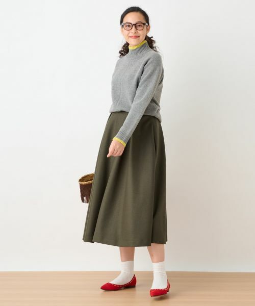 CARA O CRUZ / キャラ・オ・クルス ミニ・ひざ丈スカート | タックフレアスカート | 詳細22