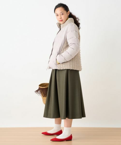 CARA O CRUZ / キャラ・オ・クルス ミニ・ひざ丈スカート | タックフレアスカート | 詳細24