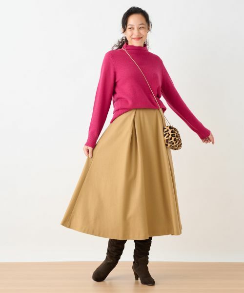 CARA O CRUZ / キャラ・オ・クルス ミニ・ひざ丈スカート | タックフレアスカート | 詳細5