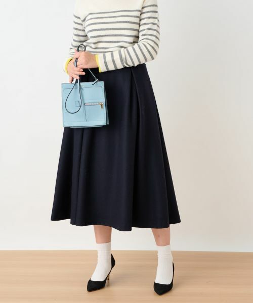 CARA O CRUZ / キャラ・オ・クルス ミニ・ひざ丈スカート | タックフレアスカート | 詳細7