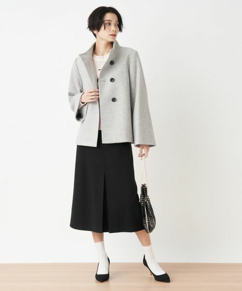 CARA O CRUZ / キャラ・オ・クルス ミニ・ひざ丈スカート | 【セレモニー】ウエスト伸縮のびのびタイトスカート【おでかけ服】 | 詳細14