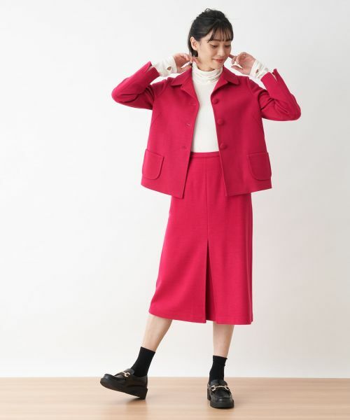 CARA O CRUZ / キャラ・オ・クルス ミニ・ひざ丈スカート | 【セレモニー】ウエスト伸縮のびのびタイトスカート【おでかけ服】 | 詳細18