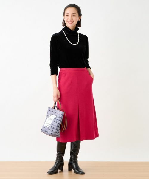 CARA O CRUZ / キャラ・オ・クルス ミニ・ひざ丈スカート | 【セレモニー】ウエスト伸縮のびのびタイトスカート【おでかけ服】 | 詳細24