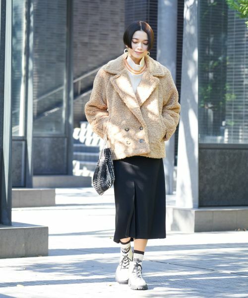 CARA O CRUZ / キャラ・オ・クルス ミニ・ひざ丈スカート | 【セレモニー】ウエスト伸縮のびのびタイトスカート【おでかけ服】 | 詳細8