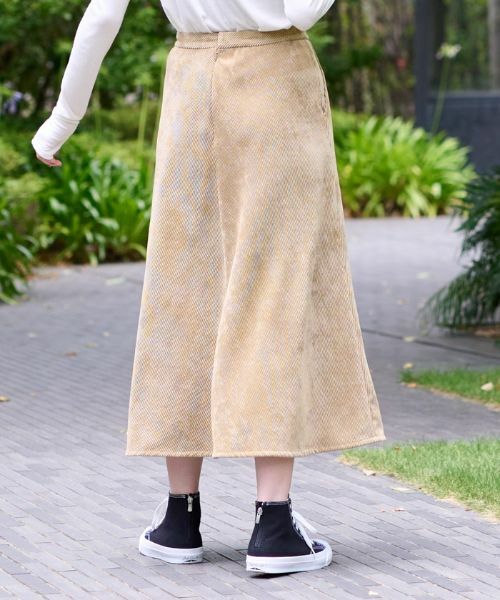 CARA O CRUZ / キャラ・オ・クルス ミニ・ひざ丈スカート | 洗える ウエスト伸縮のびのびコーデュロイのロングスカート | 詳細11