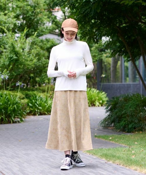 CARA O CRUZ / キャラ・オ・クルス ミニ・ひざ丈スカート | 洗える ウエスト伸縮のびのびコーデュロイのロングスカート | 詳細12