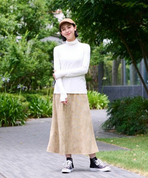 CARA O CRUZ / キャラ・オ・クルス ミニ・ひざ丈スカート | 洗える ウエスト伸縮のびのびコーデュロイのロングスカート | 詳細13