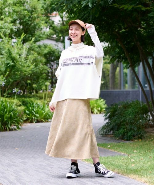 CARA O CRUZ / キャラ・オ・クルス ミニ・ひざ丈スカート | 洗える ウエスト伸縮のびのびコーデュロイのロングスカート | 詳細17