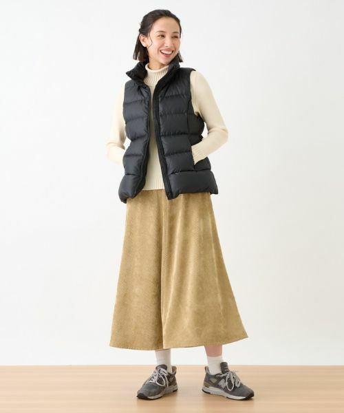 CARA O CRUZ / キャラ・オ・クルス ミニ・ひざ丈スカート | 洗える ウエスト伸縮のびのびコーデュロイのロングスカート | 詳細19