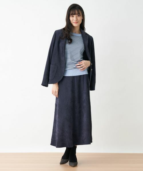 CARA O CRUZ / キャラ・オ・クルス ミニ・ひざ丈スカート | 洗える ウエスト伸縮のびのびコーデュロイのロングスカート | 詳細2