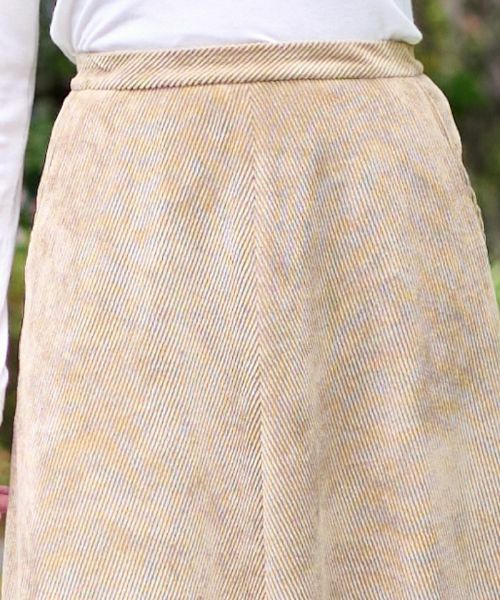 CARA O CRUZ / キャラ・オ・クルス ミニ・ひざ丈スカート | 洗える ウエスト伸縮のびのびコーデュロイのロングスカート | 詳細22