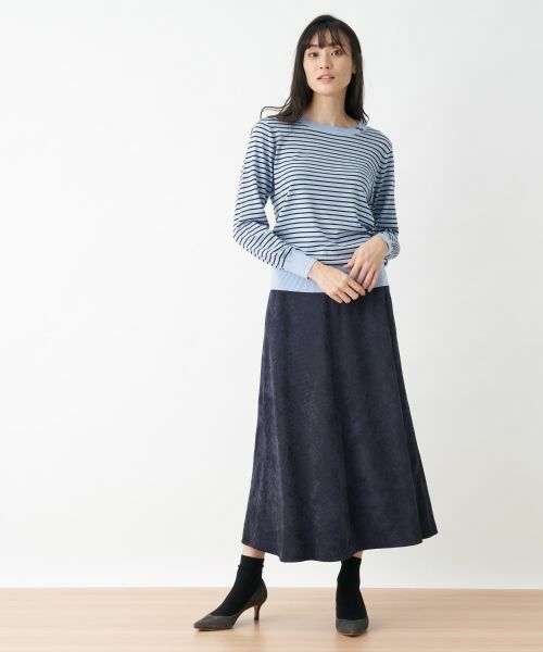 CARA O CRUZ / キャラ・オ・クルス ミニ・ひざ丈スカート | 洗える ウエスト伸縮のびのびコーデュロイのロングスカート | 詳細4