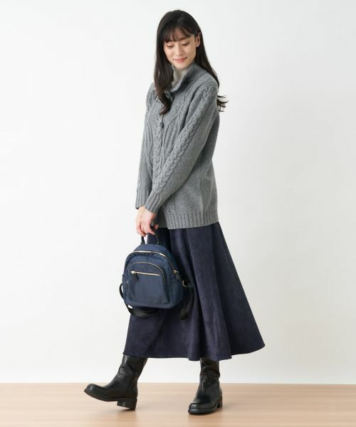 CARA O CRUZ / キャラ・オ・クルス ミニ・ひざ丈スカート | 洗える ウエスト伸縮のびのびコーデュロイのロングスカート | 詳細5