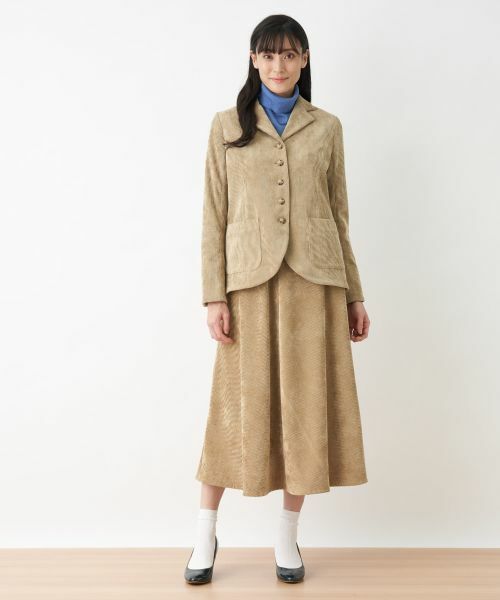 CARA O CRUZ / キャラ・オ・クルス ミニ・ひざ丈スカート | 洗える ウエスト伸縮のびのびコーデュロイのロングスカート | 詳細8