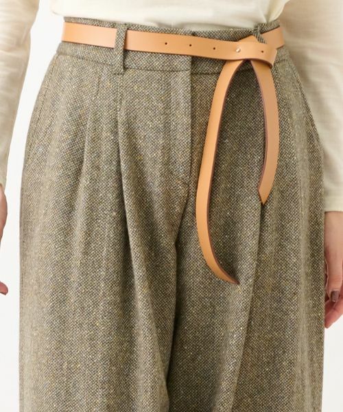 CARA O CRUZ / キャラ・オ・クルス その他パンツ | ウエスト伸縮ツイードのワイドパンツ | 詳細24