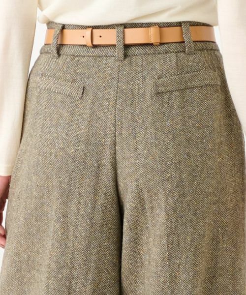 CARA O CRUZ / キャラ・オ・クルス その他パンツ | ウエスト伸縮ツイードのワイドパンツ | 詳細25